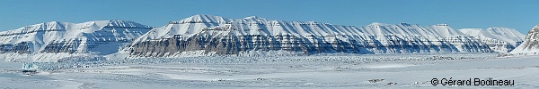 Le glacier Von Post dans le centre du Spitzberg